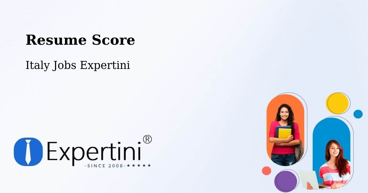 Resume Score & Job Description Match Tool – Sacile - Italy Jobs Expertini